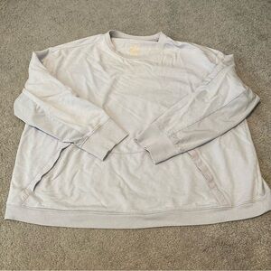 French Terry Crewneck Sweatshirt Purple Periwinkle Lightweight Long Sleeve 1X